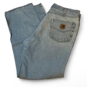 Men's Carhartt Patched Light Blue Jeans